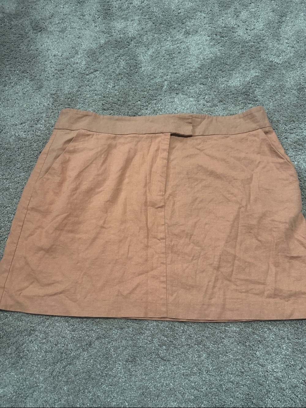 Casual A-Line Linen-Blend Skirt